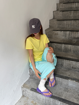 luv shirring bermuda pants 