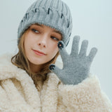 two hole touch finger touch gloves