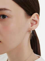 26SS★ Champagne First Moon Silver One-Touch Earrings S