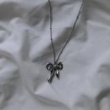 [I-DLE Minnie Necklace] Ballet Ribbon Necklace (Stainless Steel)