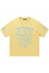 ハンドドローンドッグルーズTシャツ