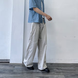 Mist Silver Pleated Pants
