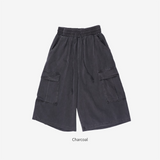 Noir wide cargo pants
