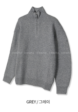  Logane Drake Cash-Like Half Zip-Up Knit