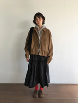 Chatin frill long skirt (2color)