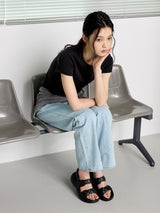 Pepper Salt Sandals - Black