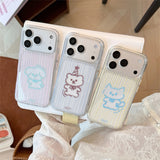Minimal Animal Stripe Clear Soft iPhone Case (iPhone 13–17 Series)