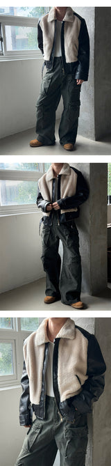 Shirring leather mustang