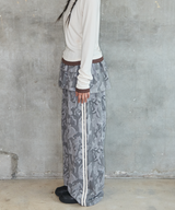 カモレイヤードラップショートスカート - KHAKI