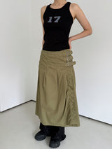 fancy buckle wrap skirt 