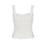 a punching eyelet bustier blouse
