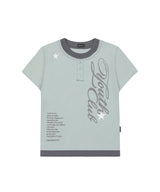 カットオフ スター レイヤード ヘンリーネック グラフィックTシャツ ミスティミント