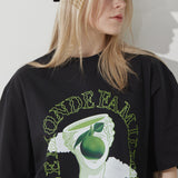 White Sculpture and Apple T-shirt (Black)