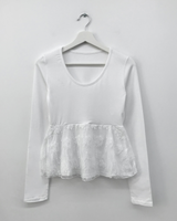 [SET]Sepia Lace T-shirt + Scarf (2color)
