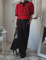 Iru Boucle Stripe Collar Knit