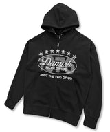 1976 Vintage Crack Twoway Hoodie Zip-Up_Black