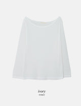See-through Boat Neck Linen Knit (6color)
