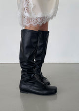 RIBBON FLAT BOOTS