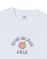 26SS べアドール ハグ ブラウン ラインフレンズショートスリーブTシャツ