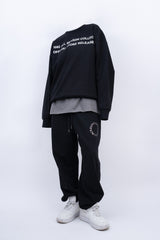 BBD エンシェント メタル サークル ロゴ スウェットパンツ (Black)