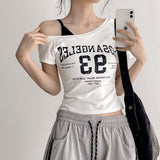 Hip-Style Outfit💫 LA 93 One-Shoulder Short Sleeve (3 colors)