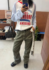 VINTAGE FLARE DENIM Khaki