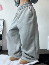 ラインポイント バルーンワイドロングパンツ 🖤🤍🩶3COLOR