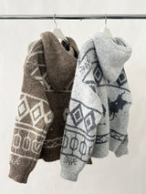 Heritage Hooded Knit Zip-Up