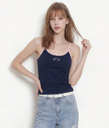 HORIZON RING SLEEVELESS [NAVY / PINK]