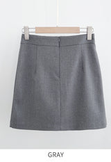 Dews Unbalance Pleats Wrap Skirt Pants