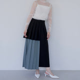 layered pleats skirt