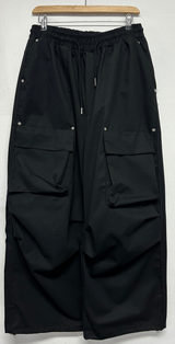 HIGH QUALITY 💛 KOREAN / STRING 🩶 FRONT CARGO PARACHUTE RIVET COTTON LONG PANTS 💛🩶🖤💚 - 4 COLORS