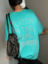 Back Piece Hotfix Stud Vivid Oversized T-Shirt 3color