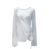Cloud Draw Deck Shirring Team Long Sleeve T-Shirt (4 Colors)