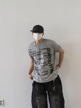 Awsome Lettering Short-Sleeved T-Shirt 4C