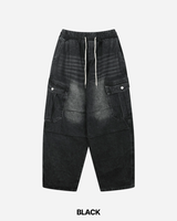 Bevel Cargo Denim Pants