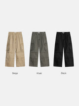 ウォッシュ加工デュアルポケットパンツ – S, M, L (3 Colors)