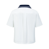 13DE MARZO Bear Sailor Collar Shirt