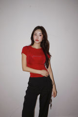 レッドダイヤモンドスリム半袖Tシャツ 2