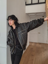 Roa Collar Leather Jacket