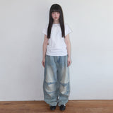 リバース・オブ・ヘブン クロップTシャツ (Blue) F25QB135