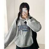 ジュノ ブリスベン エンブロイダリー レタリング オーバーフィット フーディー