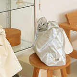 Large Bag Satin Silver