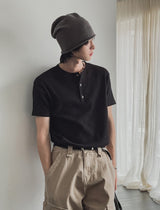 Becue Chrome Henry Neck Short Sleeve T-Shirt