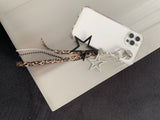 Leopard Double Star Drop Keychain