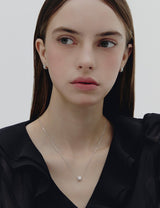 26SS★ Essence Silver (W) Tria Pave Necklace