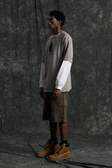 キャットピグメントTシャツ (Grey)