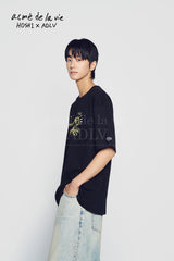 24FW HOSHI X ADLV TIGER SKETCH SHORT SLEEVE T-SHIRT BLACK