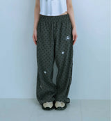 dot patch pants (gray)