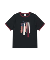 FLAG APPLIQUE RINGER TEE
